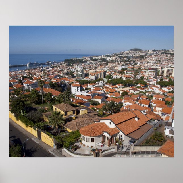 Portugal, Madeira-ön, Funchal. Linbana Poster (Framsidan)