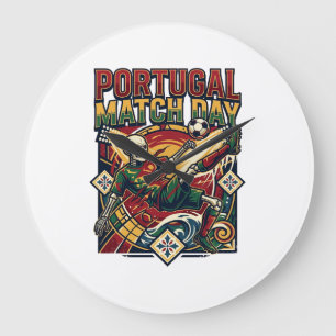 Portugal Matchdag Skelett Anfallare Nationer Land Stor Klocka