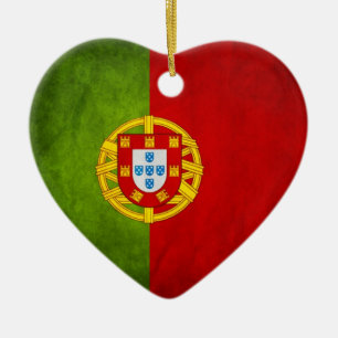 Portugal medborgareflagga julgransprydnad keramik