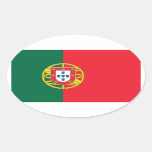 Portugal medborgareflagga ovalt klistermärke