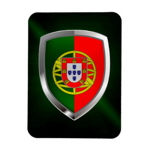 Portugal Metallisk Emblem Magnet