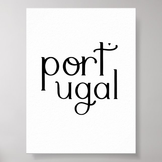 Portugal - minimalistic typography poster (Framsidan)