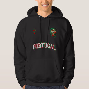 Portugal nummer 7 Fotbolls-lag Sports Portugal F Hoodie