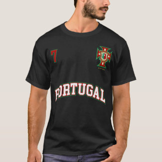 Portugal nummer 7 Fotbolls-lag Sports Portugal T Shirt