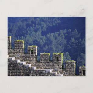 Portugal, Obidos. Trappor vid krenelerade murar Vykort
