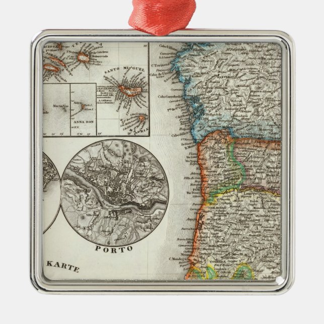 Portugal och Kap Verde-öarna Julgransprydnad Metall (Framsidan)
