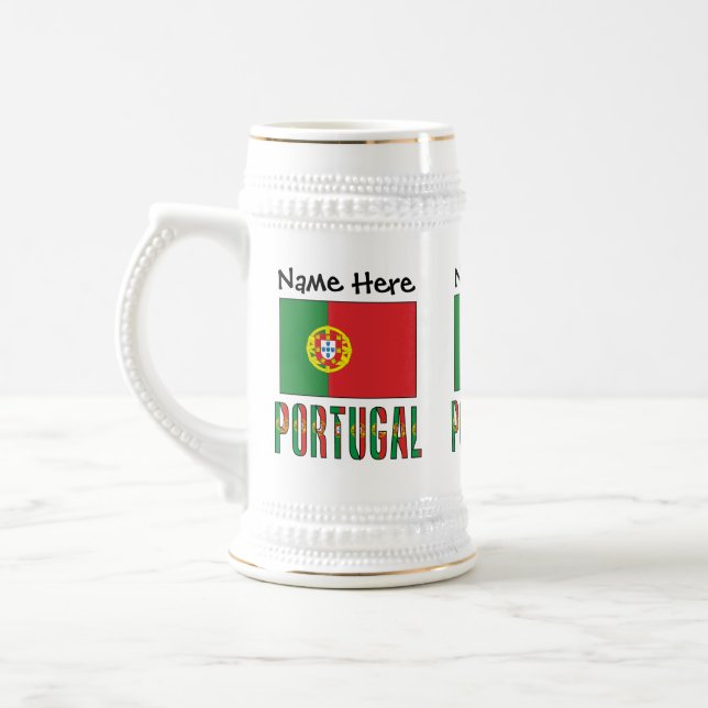 Portugal och portugisiska Flagga med ditt namn Sejdel (Vänster)