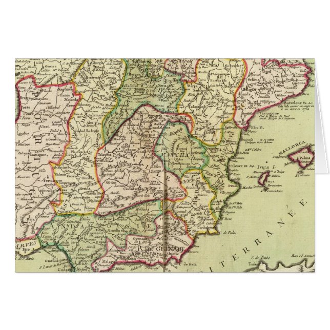 Portugal och Spanien Hälsningskort (Framsidan Horizontal)