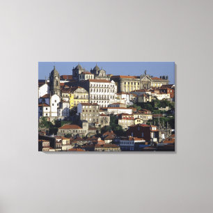 Portugal, Oporto (Porto). Historiska hus och Canvastryck