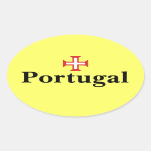 Portugal* Oval Sticker med portugisiska Kor Ovalt Klistermärke
