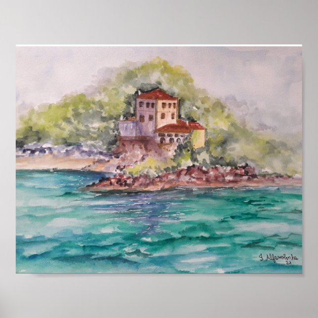 Portugal Palácio da Comenda Setubal Card Poster (Framsidan)