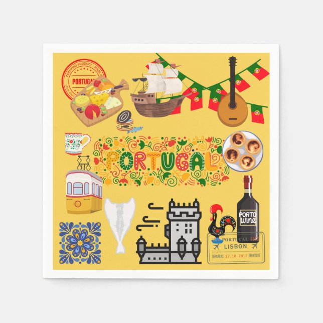 Portugal Pappersservett (Framsidan)