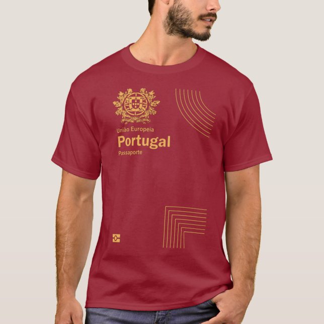 Portugal passport cover t shirt (Framsida)