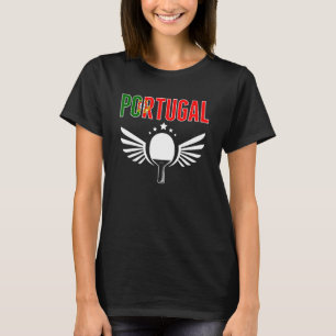 Portugal Ping Pong Portugisiska Bordtennis Support T Shirt