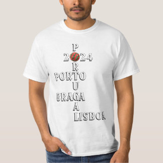 Portugal Porto Braga Lissabon 2024 Fotboll T T Shirt