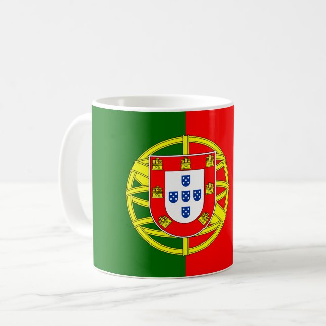 Portugal (portugis) flagga kaffemugg (Framsida vänster)