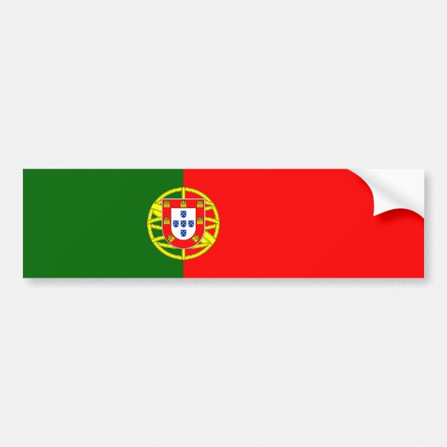 Portugal/portugisisk flagga bildekal (Framsidan)