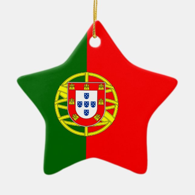 Portugal - portugisisk flagga julgransprydnad keramik (Framsidan)