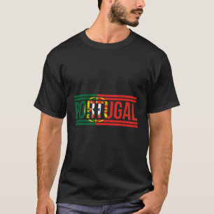 Portugal - Portugisiska Flagga fotbollsspelare T Shirt