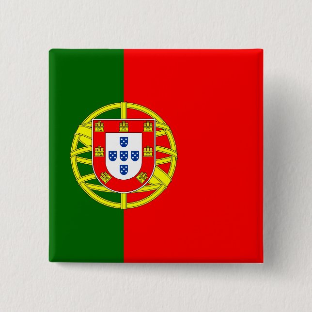 Portugal (portugisiska) Flagga Knapp (Framsida)