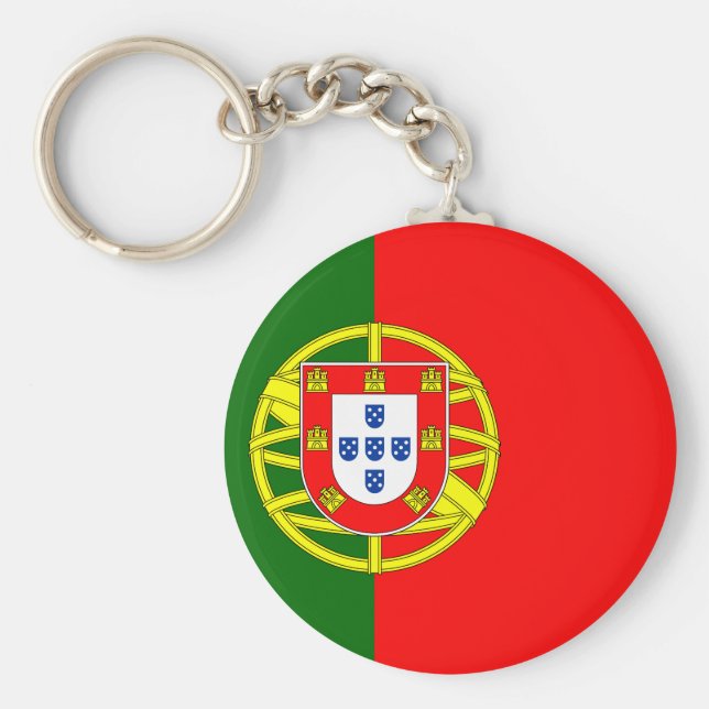 Portugal (portugisiska) Flagga Nyckelring (Framsidan)