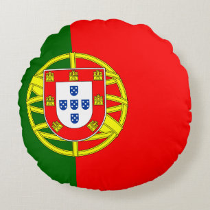 Portugal (portugisiska) Flagga Rund Kudde