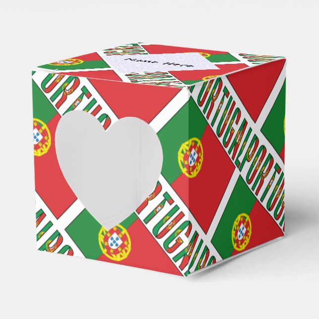 Portugal Portugisiska Flagga Rutig Personlig  Presentaskar (Framsidan Sidan)