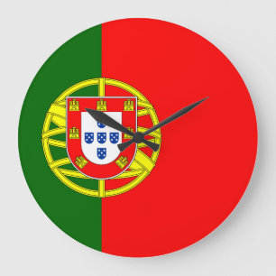 Portugal (portugisiska) Flagga Stor Klocka