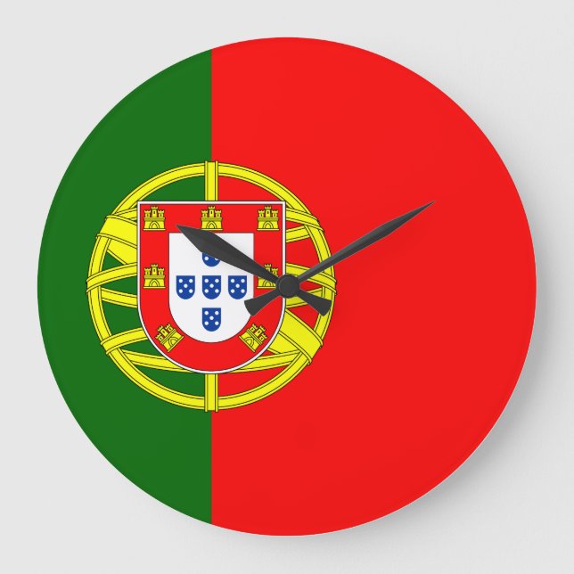 Portugal (portugisiska) Flagga Stor Klocka (Framsida)