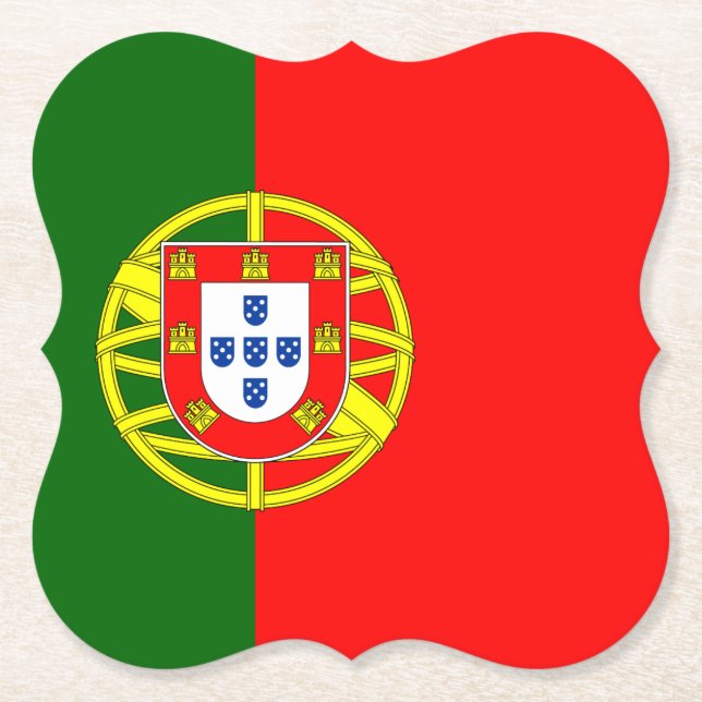 Portugal (portugisiska) Flagga Underlägg Papper (Framsida)