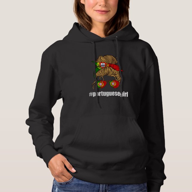 Portugal Portuguese Girl Strong Woman Portuguese F T Shirt (Framsida)