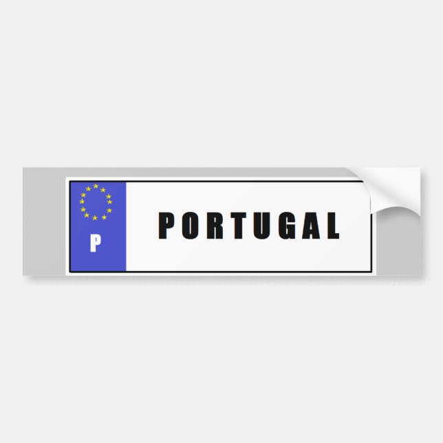 Portugal registreringsskyltbildekal bildekal (Framsidan)