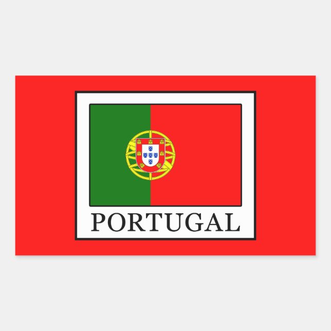 Portugal Rektangulärt Klistermärke (Framsida)