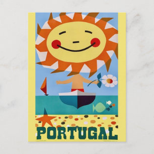 Portugal Resemålning Affisch Postkort Vykort