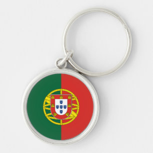 portugal rund silverfärgad nyckelring