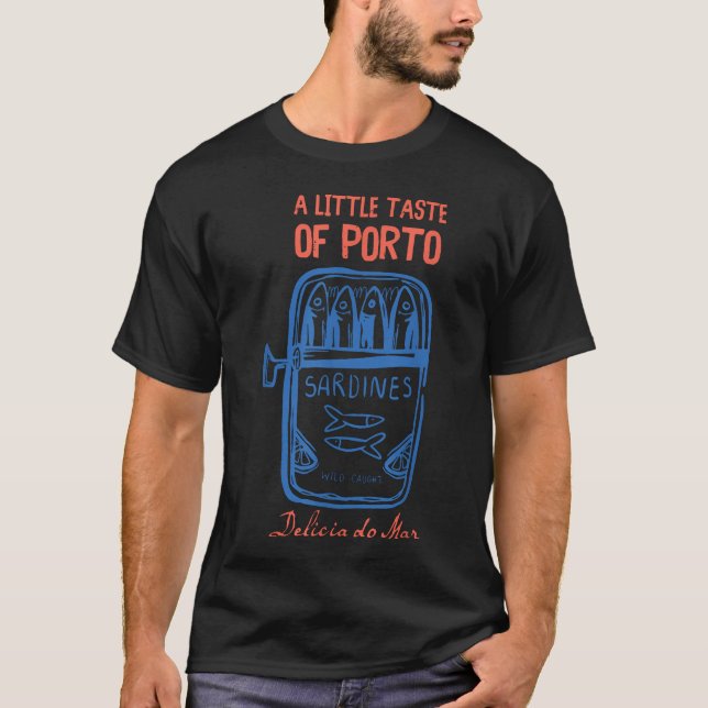 Portugal Sardiner Konserverad Fisk Retro T Shirt (Framsida)