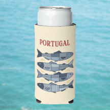Portugal Sardiner Lappteknik Kustutsikt Algarve
