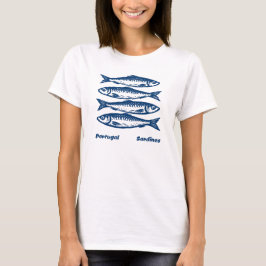 Portugal Sardines – Vintage Woodblock Fish art T Shirt