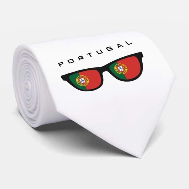 Portugal Shades anpassningsbar text & färg tie Slips (Rullad)