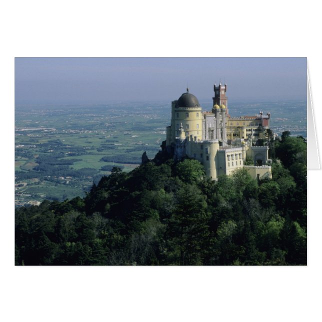 Portugal, Sintra, Pena Palace, atop Serra da Hälsningskort (Framsidan Horizontal)