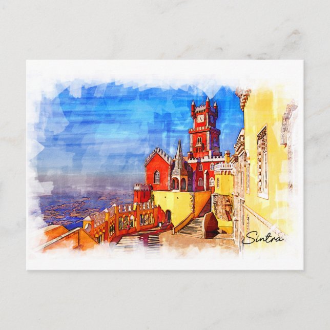 Portugal, Sintra, Pena Palace Vykort (Framsida)