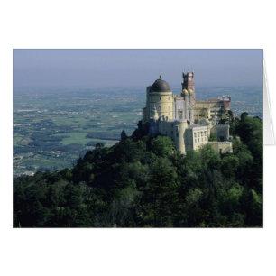 Portugal, Sintra, Pena-palatset, på toppen av Serr Hälsningskort