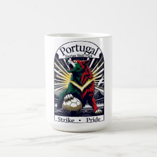 Portugal Soccer Iberian Wolf, National Pride Gift Kaffemugg