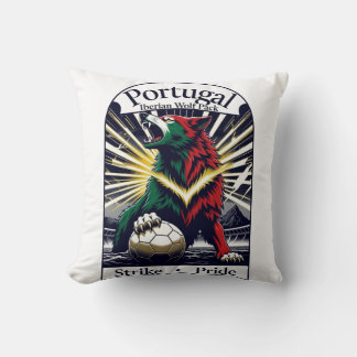 Portugal Soccer Iberian Wolf, National Pride Gift Kudde