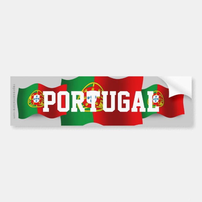 Portugal som vinkar flagga bildekal (Framsidan)