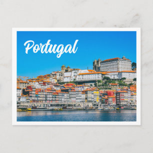 Portugal Stadsvy Arkitektur på bergssluttning Vykort