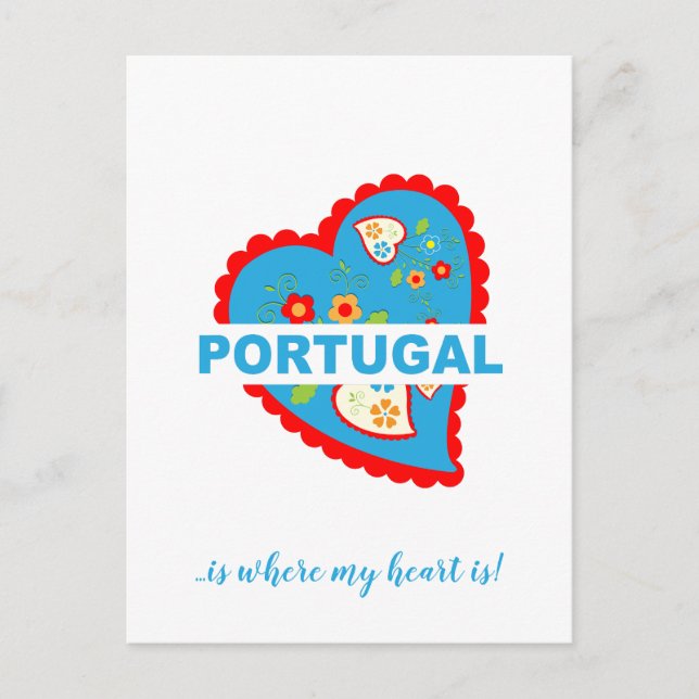 Portugal stal mitt hjärtevykort vykort (Framsida)