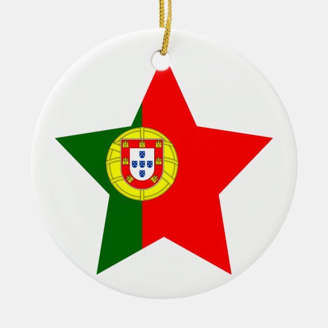 Portugal stjärna julgransprydnad keramik (Framsidan)