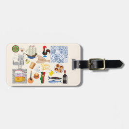 Portugal Symbols Travel Älskare Bagagebricka