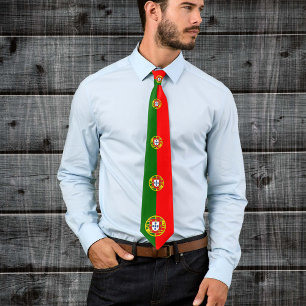 Portugal Tie, Patriotic mode, Portutuese Flagga Slips